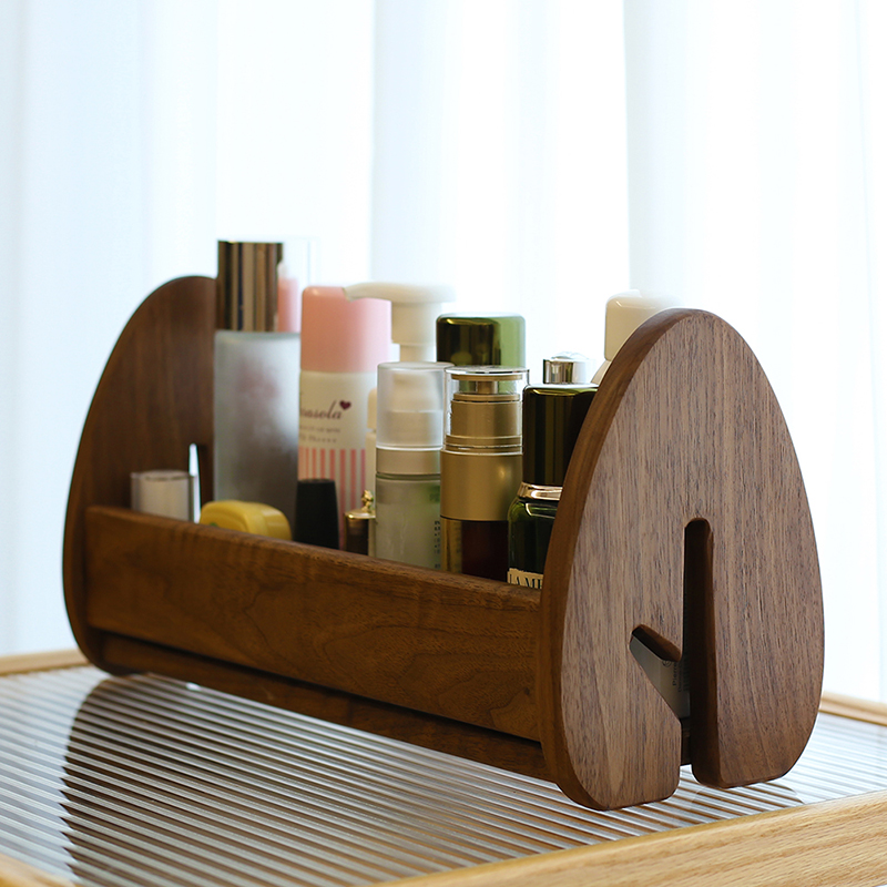 北美黑胡桃实木收纳架