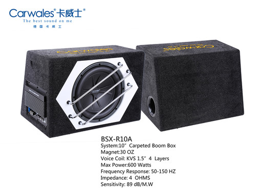 卡威士车载低音炮汽车音响 木箱炮超重低音车内改装大功率带功放