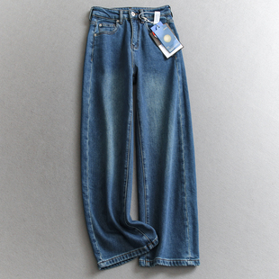 加绒加厚高腰显瘦窄版 牛仔裤 阔腿裤 女裤 Q773 宽松直筒裤 拯救腿型
