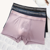 抗菌男内裤 M437 四角裤 男士 棉质桑蚕丝档按摩运动抗菌平角短裤