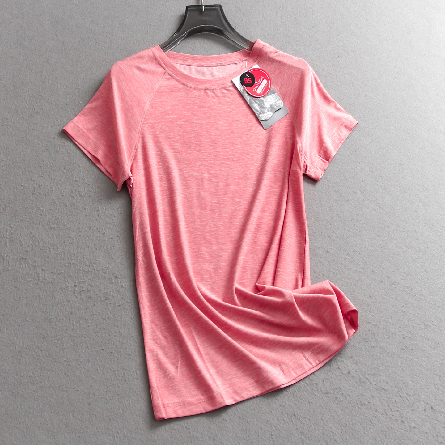 纯色轻薄速干透气运动健身衣T恤