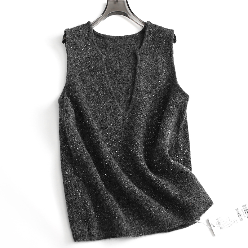 满天星亮片宽松叠穿显瘦无袖背心