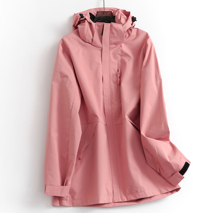 C476美式户外工装冲锋衣外套女2024春秋季防风旅游登山服情侣装