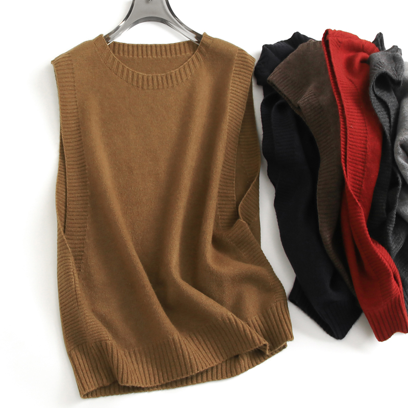 圆领针织背心上衣百搭女毛衣马夹