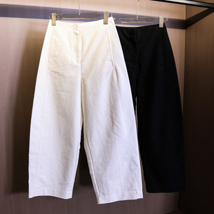 弯刀裤 挺括显瘦通勤纯色高腰休闲裤 宽松阔腿裤 新款 女B015 2025秋季