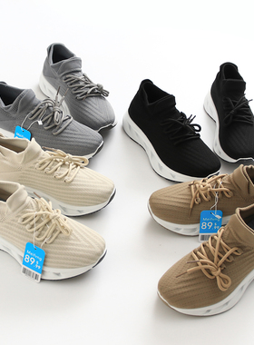 飞织鞋面+轻便大底 男春夏简约透气圆头百搭休闲运动鞋低帮鞋A082