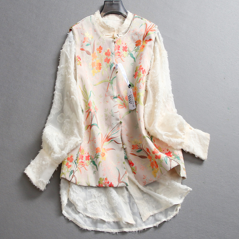 一整套穿搭长袖新中式国风女衬衫