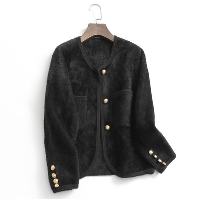 香风冬季新款2022长袖女毛衣外套