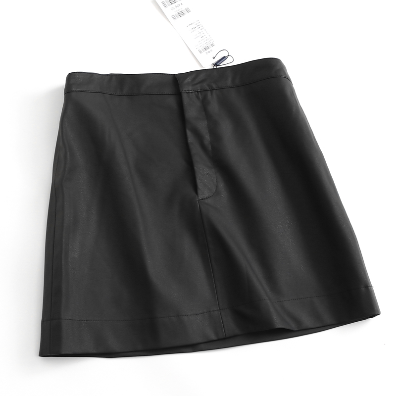 秋冬新款气质百搭皮裙半身裙短裙