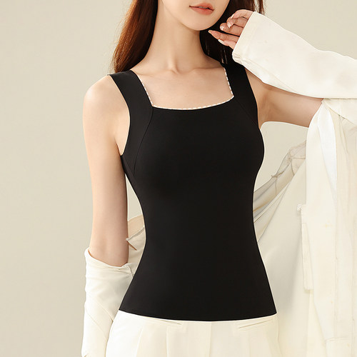 背心带胸垫内搭打底衫肌底秋衣