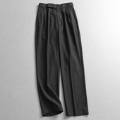 女裤 西装 裤 休闲裤 纯色高腰显瘦直筒裤 X240 显腿直职场风通勤正装