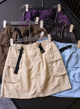 户外工装山系轻薄透气防走光显瘦速干a字休闲机能短裙半身裙Z864