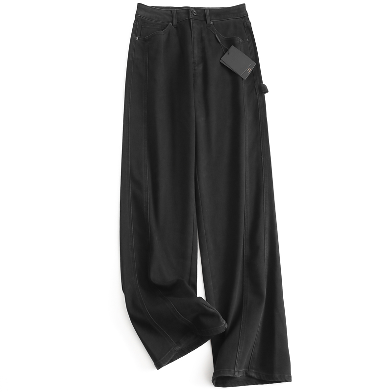 直筒裤显腿长阔腿裤百搭女牛仔裤