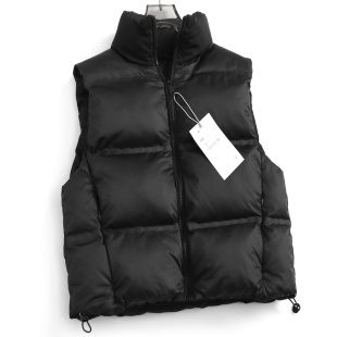 纯色立领拉链无袖 外搭坎肩女马甲G783 保暖棉服背心马夹2024冬新款