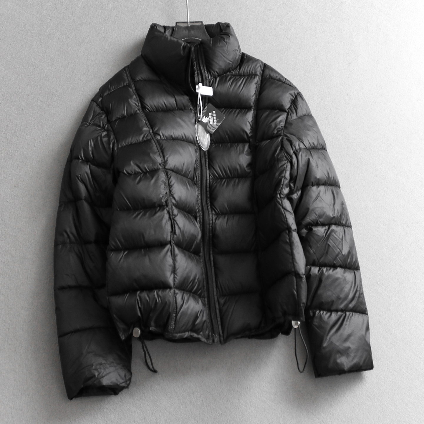 纯色立领绗缝抽绳宽松棉衣棉服女