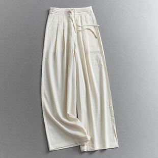 纯色宽松直筒休闲裤 藏腰腹 松弛感阔腿裤 修腿型 女E163 遮跨宽