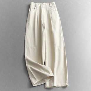 阔腿休闲裤 新款 女B534 2025秋季 梨型巨显瘦纯色高腰遮肉显瘦直筒裤