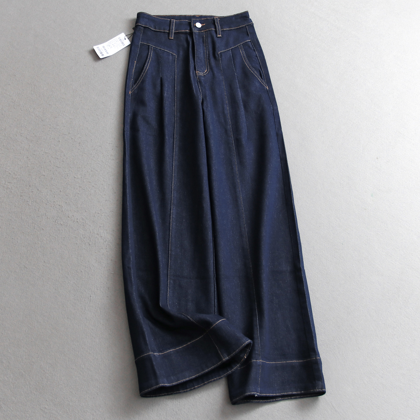 收腹遮跨阔腿裤百搭女裤牛仔裤