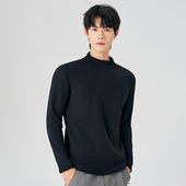 显瘦不臃肿 T恤Q033 加绒小立领长袖 加厚澳绒金标男士 保暖打底衫