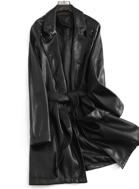 休闲皮衣外套女春秋韩版机车服宽松时尚黑色小西装pu夹克风衣M080