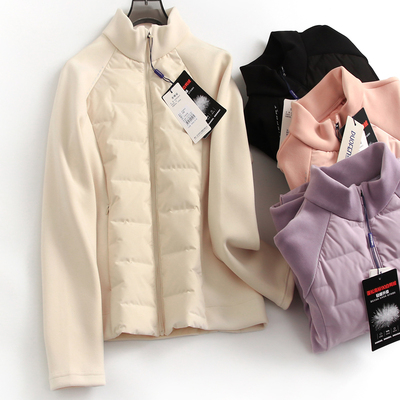 立领拼接长袖轻量化女外套羽绒服