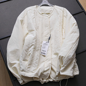 简约纯色宽松显瘦无领通勤韩系2025冬季 棉衣B659 外套女装 新款 长袖