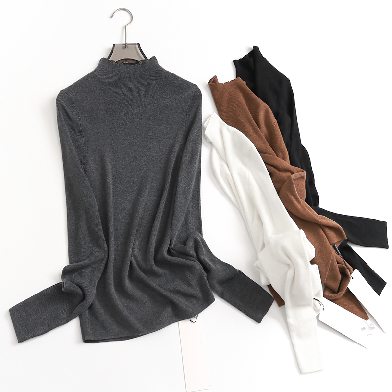 上衣秋冬新款2023长袖内搭针织衫