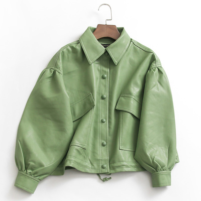 2022韩版百搭减龄外套女皮衣