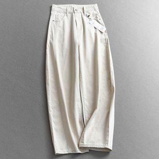 女牛仔裤 显腿长阔腿裤 X790 百搭弯刀裤 纯棉显瘦高腰扭缝立体香蕉裤