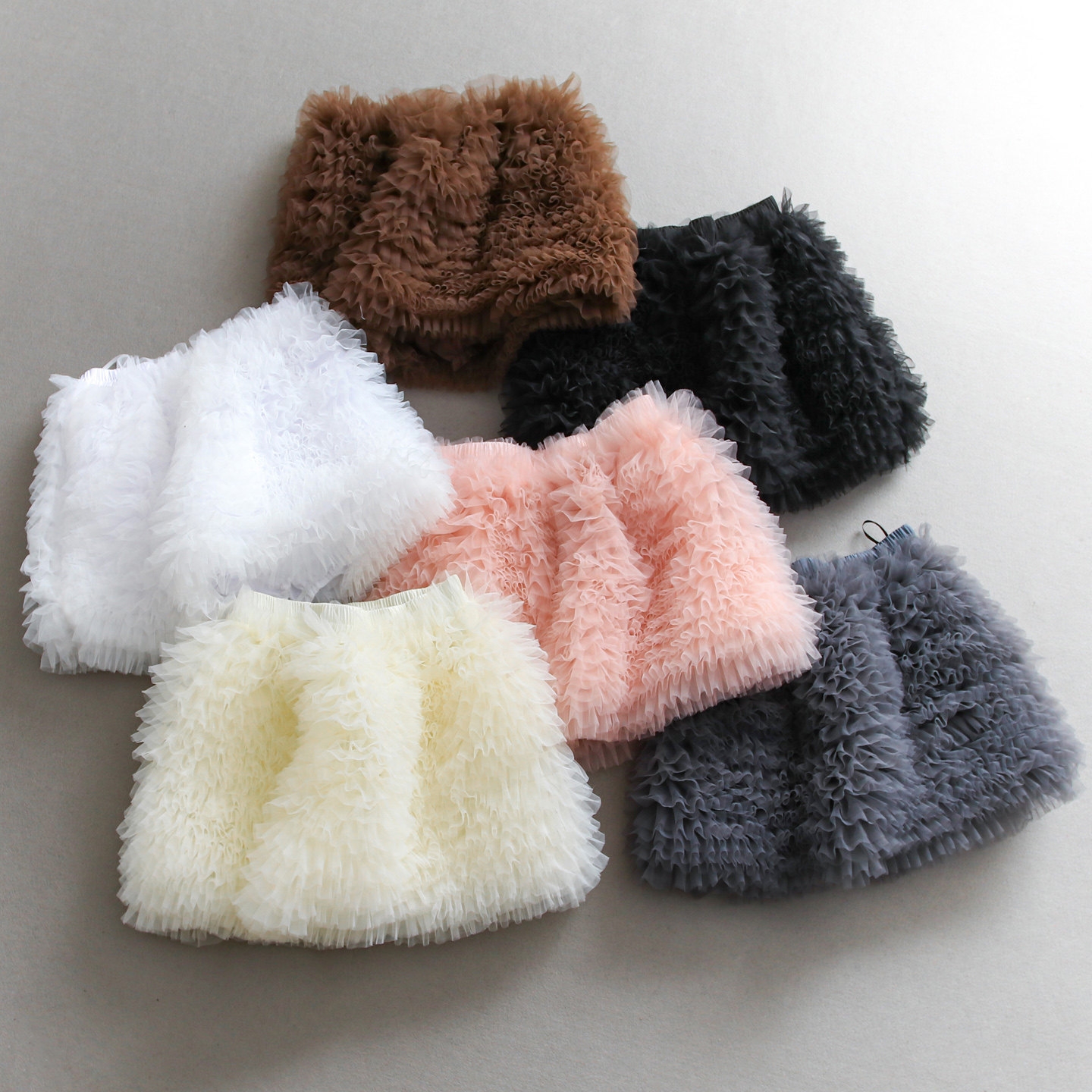 松紧腰防走光网纱蛋糕裙短裙女