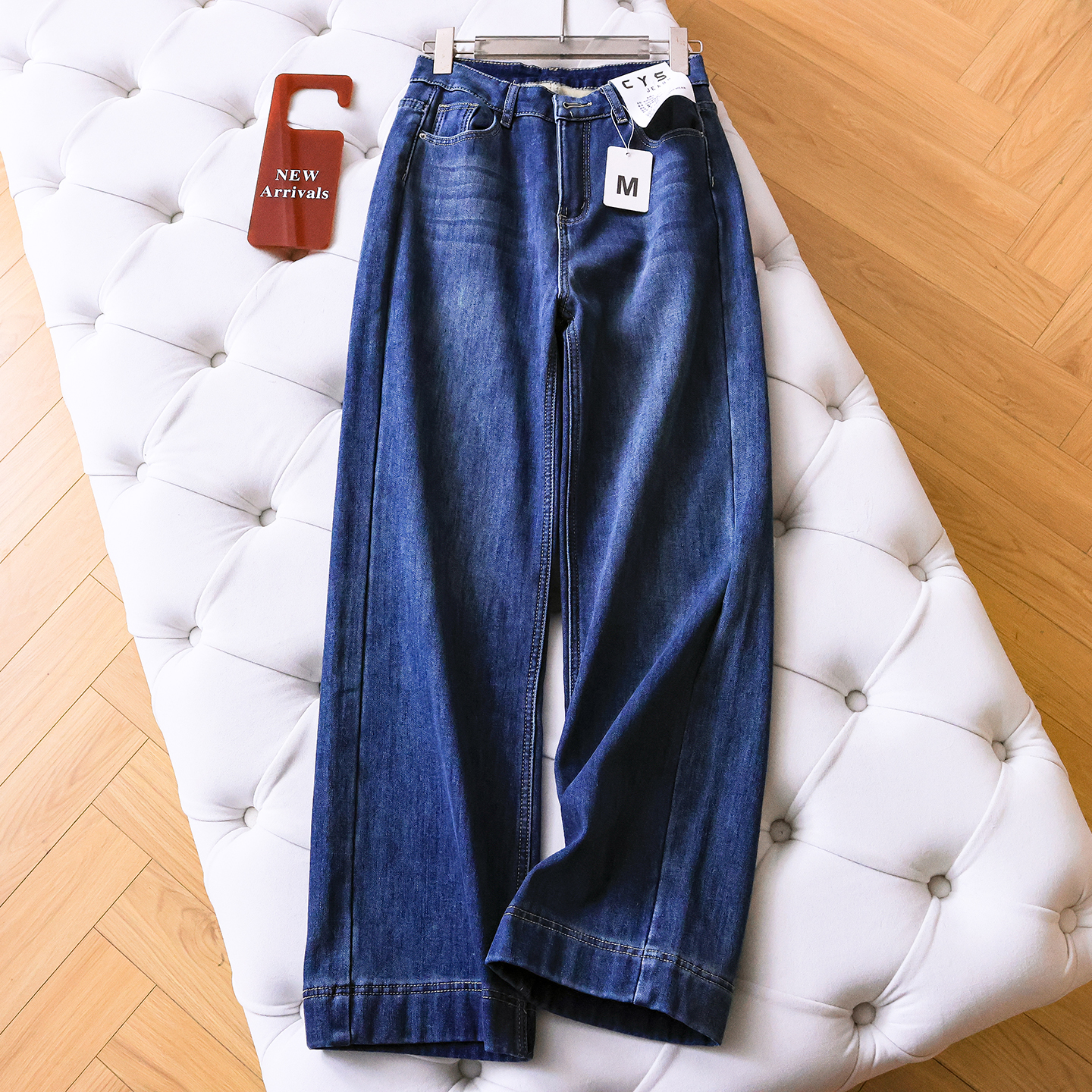 宽松遮肉显瘦窄版阔腿裤女牛仔裤