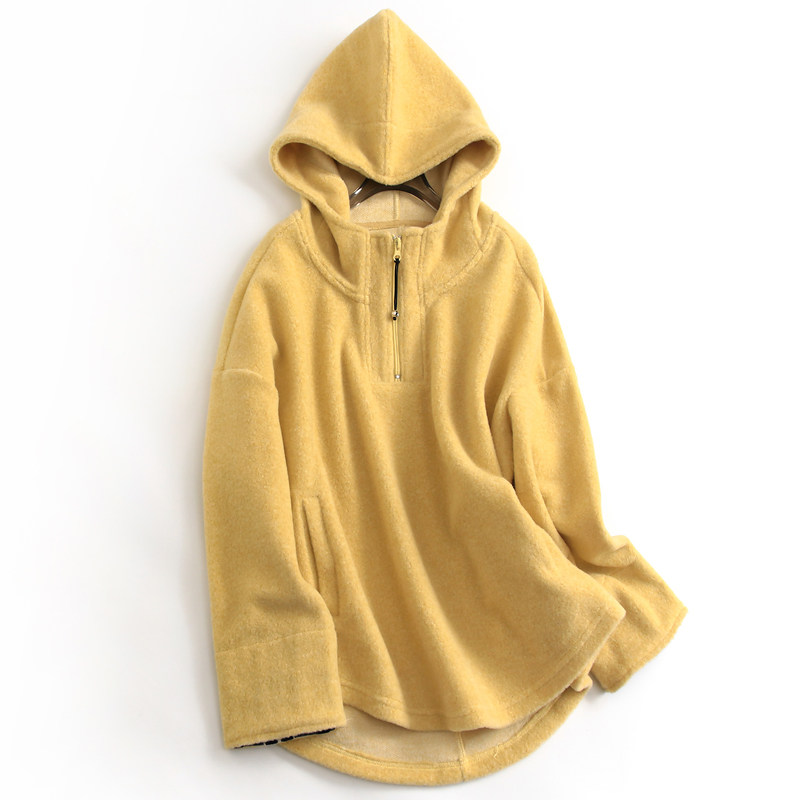 春季新款长袖口袋百搭休闲女卫衣