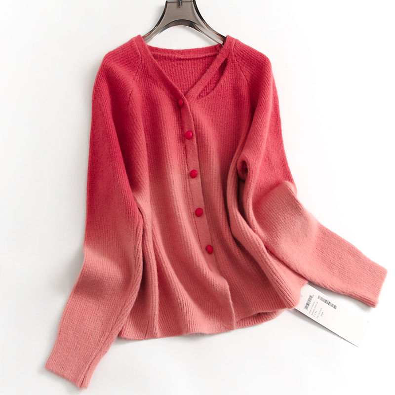 针织开衫外套减龄温柔长袖女毛衣