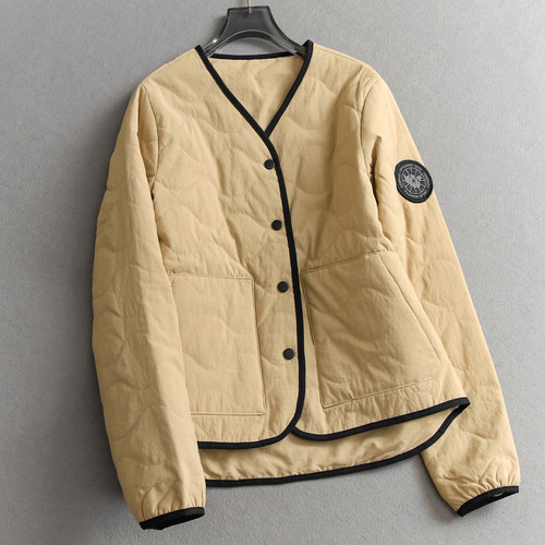 撞色防风防水长袖百搭女棉衣棉服