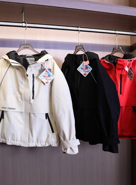 三防科技冲锋衣高蓬松连帽户外运动休闲保暖长袖外套女羽绒服B447