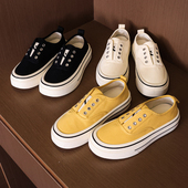 板鞋 厚底一脚蹬帆布鞋 透气百搭休闲无系带小白鞋 新款 夏X605 女薄款