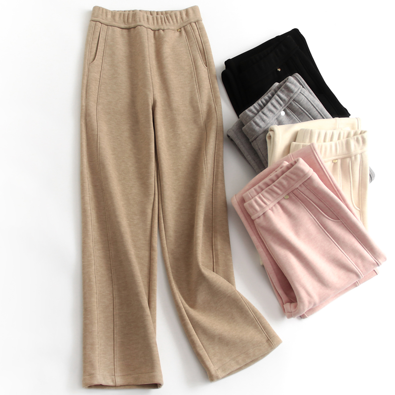 一条过冬加厚高腰卫裤女休闲裤