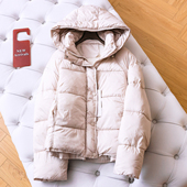 长袖 纯色云朵泡芙加厚柔软面包服保暖外套冬季 新款 女棉衣棉服M914