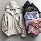 「正反双面穿」防风防水户外加厚摇粒绒连帽长袖 休闲女装 外套M387