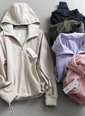 「正反双面穿」防风防水户外加厚摇粒绒连帽长袖休闲女装外套M387