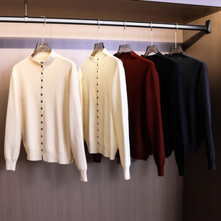 2025秋季 针织衫 新款 女装 B731 长袖 纯色慵懒显瘦遮肉半高领毛衣开衫