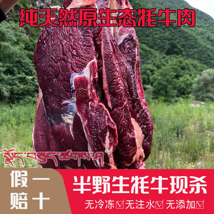 川西高原阿坝草原九寨沟正宗新鲜牦牛肉现杀年货生态牛肉5斤包邮