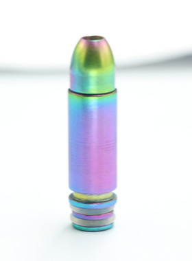SOMEDAY 510不锈钢彩虹色子弹烟嘴可组装滴嘴510 drip tip 0016