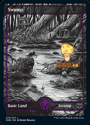 大画基本地 沼泽basic Swamp万智牌MTG腥红婚誓VOW-273英文铁