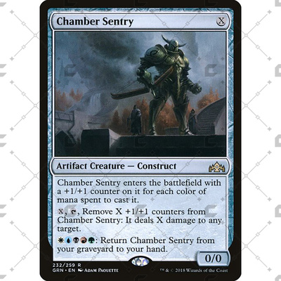 万智牌MTG烽会拉尼卡GRN232会盟堂哨卫Chamber Sentry中英/闪
