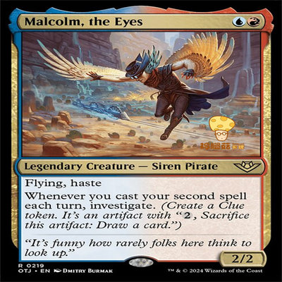 眼目马科姆Malcolm, the Eyes万智牌MTG光雷驿镖客OTJ-219英文金