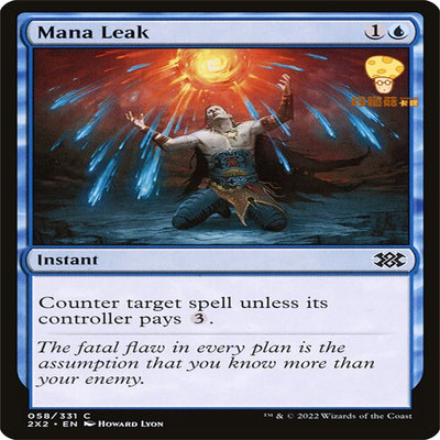 魔力流失Mana Leak万智牌MTG双星大师2x2-58英文铁