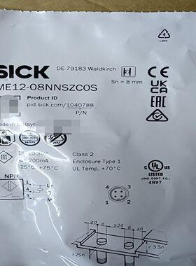 SICK西克IME12-08NNSZCOS接近开关，订货
