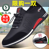 运动休闲鞋 新款 百搭时尚 潮流真皮软底透气男士 啄木鸟男鞋 皮鞋 秋季