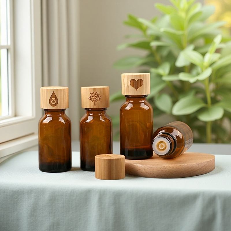 竹盖精油瓶药玻滴瓶避光分装玻璃棕瓶加厚适用多特瑞美乐家悠乐芳,家庭/个人清洁工具,喷瓶/面霜分装瓶,淘宝优惠券,粉丝福利购,淘宝优惠卷